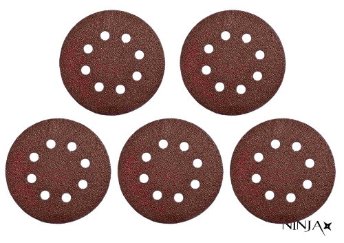 Насадка абразивная универсальная самозацепная, зерно 120, 8 отв.d 125мм (упак,5шт) NINJA: 65V812 — строительные материалы для мастеров и прорабов | Dirom