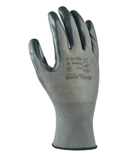 Перчатки трикотажные с нитриловым покрытием, неполный облил/чор, размер 10 ДКГ 4577/5102/4590 — строительные материалы для мастеров и прорабов | Dirom