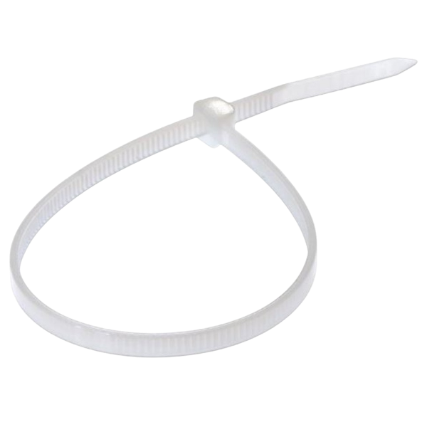 Кабельные стяжки белые/черные 4*150 (100)  — строительные материалы для мастеров и прорабов | Dirom