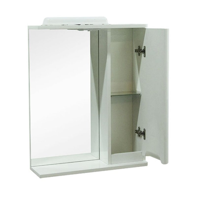 Зеркало ХАСТ Bianco 65 + шкаф белый (правый) — строительные материалы для мастеров и прорабов | Dirom