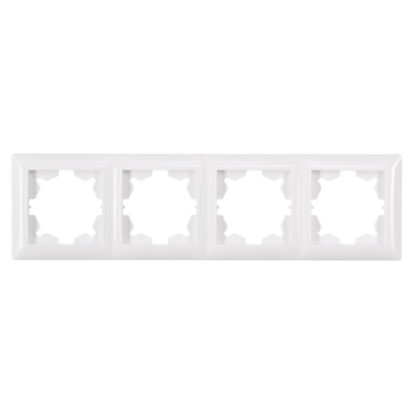Рамка 4-я горизонтальная PRIMERA (белый) 3024 — строительные материалы для мастеров и прорабов | Dirom