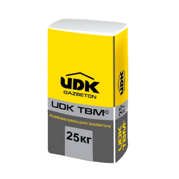 Клей UDK ТБМ для газоблока 25 кг (РОЗПРОДАЖ) — строительные материалы для мастеров и прорабов | Dirom