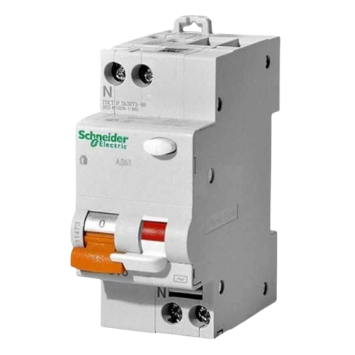 Выключатель автомат. диференц. нагрузки ВД63 2П 63A 30МA Schneider 11455 — строительные материалы для мастеров и прорабов | Dirom