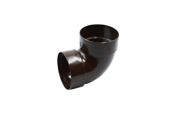 Отвод трубы двухмуфтовый 87 град коричневый 75мм RAINWAY — строительные материалы для мастеров и прорабов | Dirom