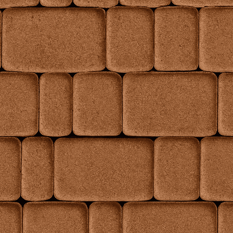 Плитка тротуарная "Старый город" 40мм с/пресс коричн (76шт/1м2) (Ряд 0,924 м.кв. 3 элем) — строительные материалы для мастеров и прорабов | Dirom