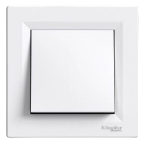 Кнопка Schneider Asfora, белая EPH0700121 — строительные материалы для мастеров и прорабов | Dirom