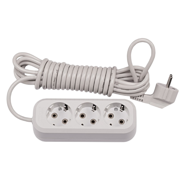 Удлинитель Benefice 3 гнезда 5 метра с зазем. 7135 — строительные материалы для мастеров и прорабов | Dirom