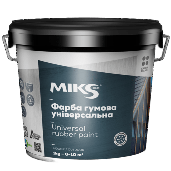 Краска резиновая Miks серая  RAL 7046 12 кг   — строительные материалы для мастеров и прорабов | Dirom
