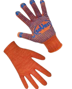 Перчатки трикотажные красные с ПВХ точкой 74040 / 4040 seVen — будматеріали для майстрів та виконробів | Dirom