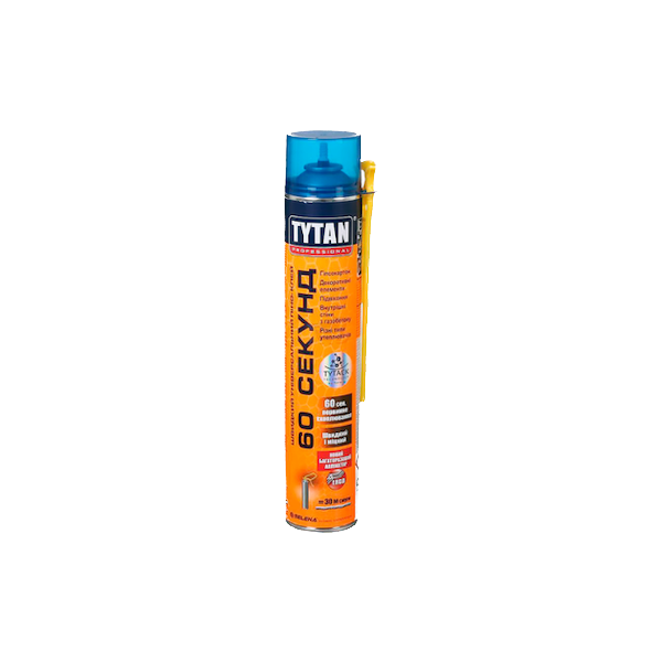 Пена-клей TYTAN Professional "60 секунд" универсальная (бытовая), 750 мл  — строительные материалы для мастеров и прорабов | Dirom