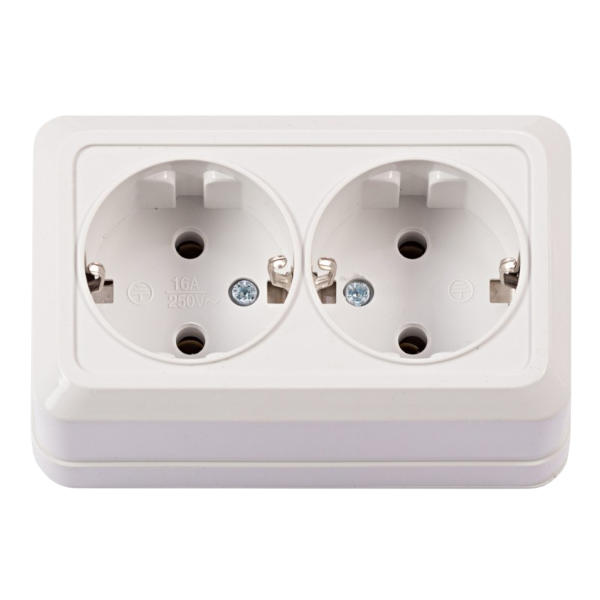 Розетка LUXEL Опера 2-я з/к накладна 2008 білий Китай — будматеріали для майстрів та виконробів | Dirom