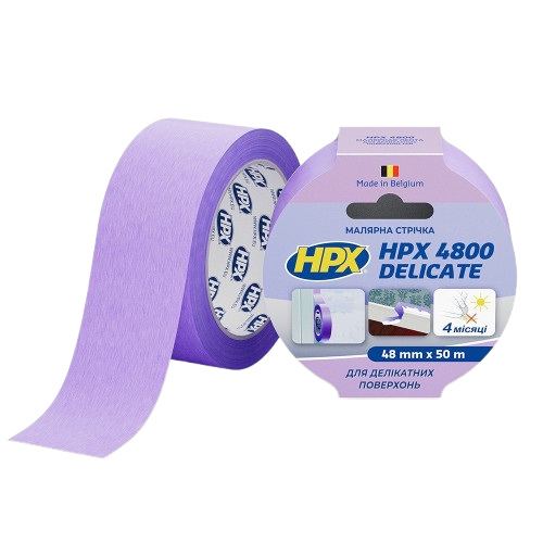 Лента малярная HPX4800 60С PW5050 48 мм х 50 м (фиолет.) (HPX) — строительные материалы для мастеров и прорабов | Dirom