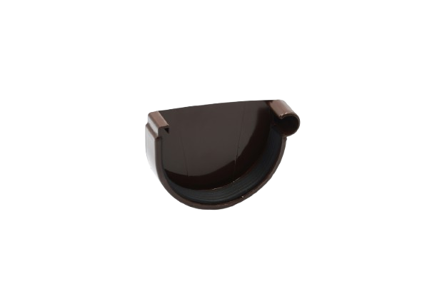 Заглушка желоба правая коричневая 90мм RAINWAY — строительные материалы для мастеров и прорабов | Dirom