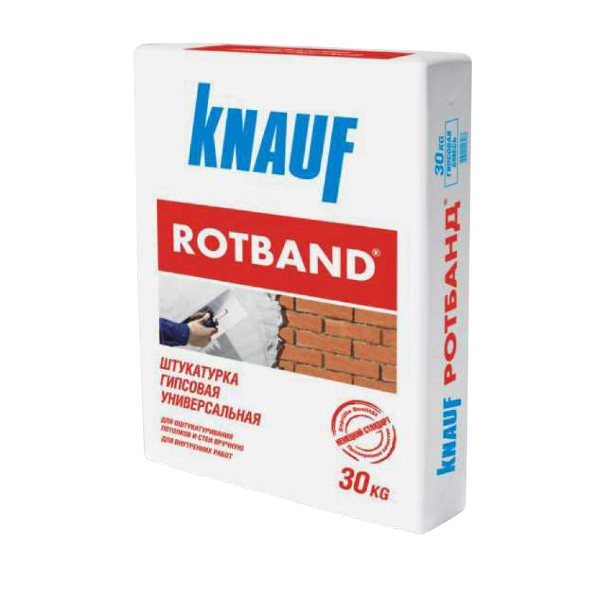 Штукатурка KNAUF Ротбанд гипсовая (40 шт/п.), 30 кг — строительные материалы для мастеров и прорабов | Dirom