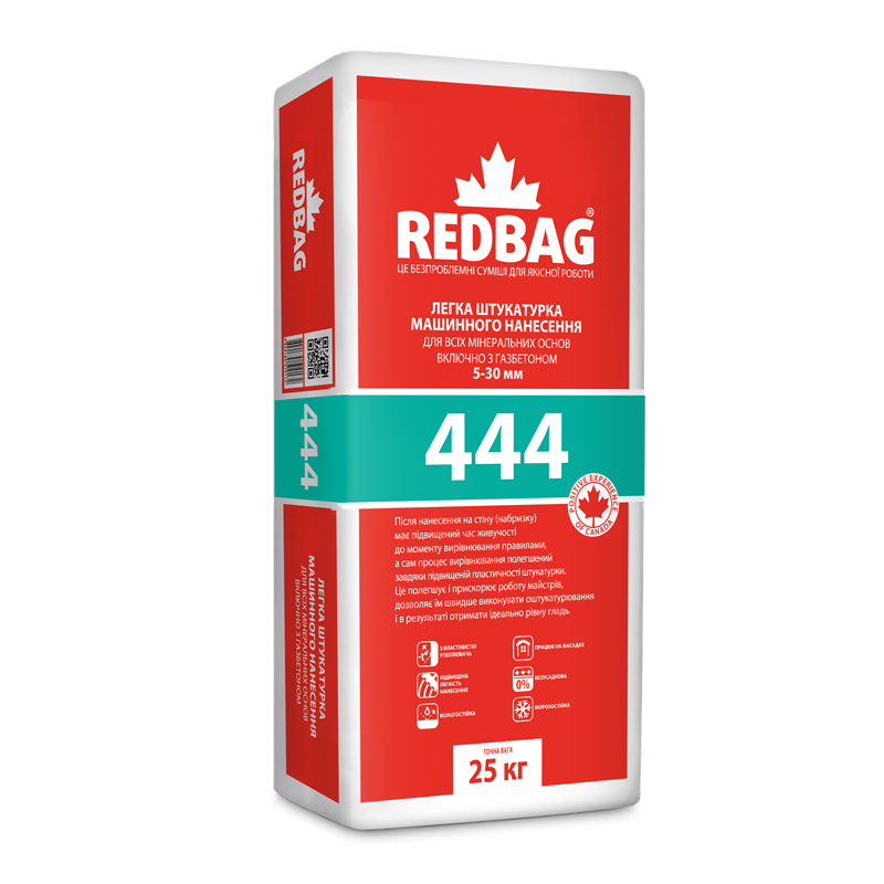 444 Штукатурка машинного нанесення 25кг (48шт/пал.) — будматеріали для майстрів та виконробів | Dirom