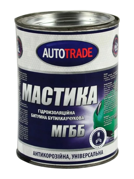 Мастика гідроізоляці. бітум-бутилкаучукова МГББ(банка 3кг) — будматеріали для майстрів та виконробів | Dirom