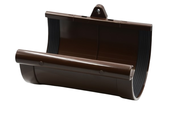 Муфта желоба коричневая 130мм RAINWAY — строительные материалы для мастеров и прорабов | Dirom