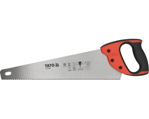 Ножовка по дереву YATO: L = 400 мм, W = 0,9 мм, 50-54 HRC YT-3101 — строительные материалы для мастеров и прорабов | Dirom