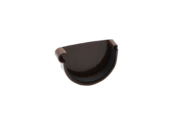 Заглушка желоба левая коричневая 90мм RAINWAY — строительные материалы для мастеров и прорабов | Dirom