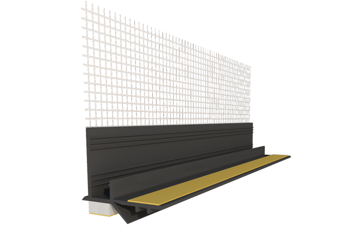 Профіль ПВХ віконний 6 мм ГРАФІТ з самоклеючою стрічкою та вплавленою сіткою 2,4 м (32шт/уп) — будматеріали для майстрів та виконробів | Dirom