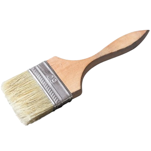 Пензель плоский Стандарт, натур. щетина 13,5*60мм — будматеріали для майстрів та виконробів | Dirom