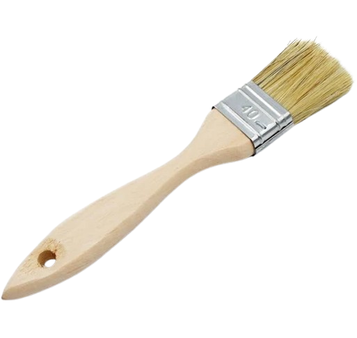 Пензель плоский Стандарт, натур. щетина 13*40мм — будматеріали для майстрів та виконробів | Dirom