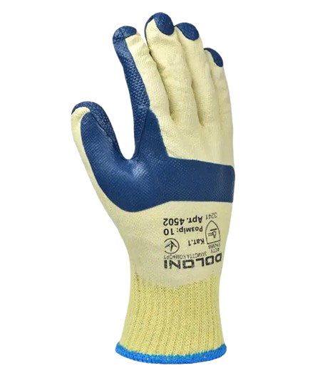 Рукавички трикотажні з латексним покриттям, подвійний облив, сині, розмір 10 ДКГ 4502\4565 — будматеріали для майстрів та виконробів | Dirom