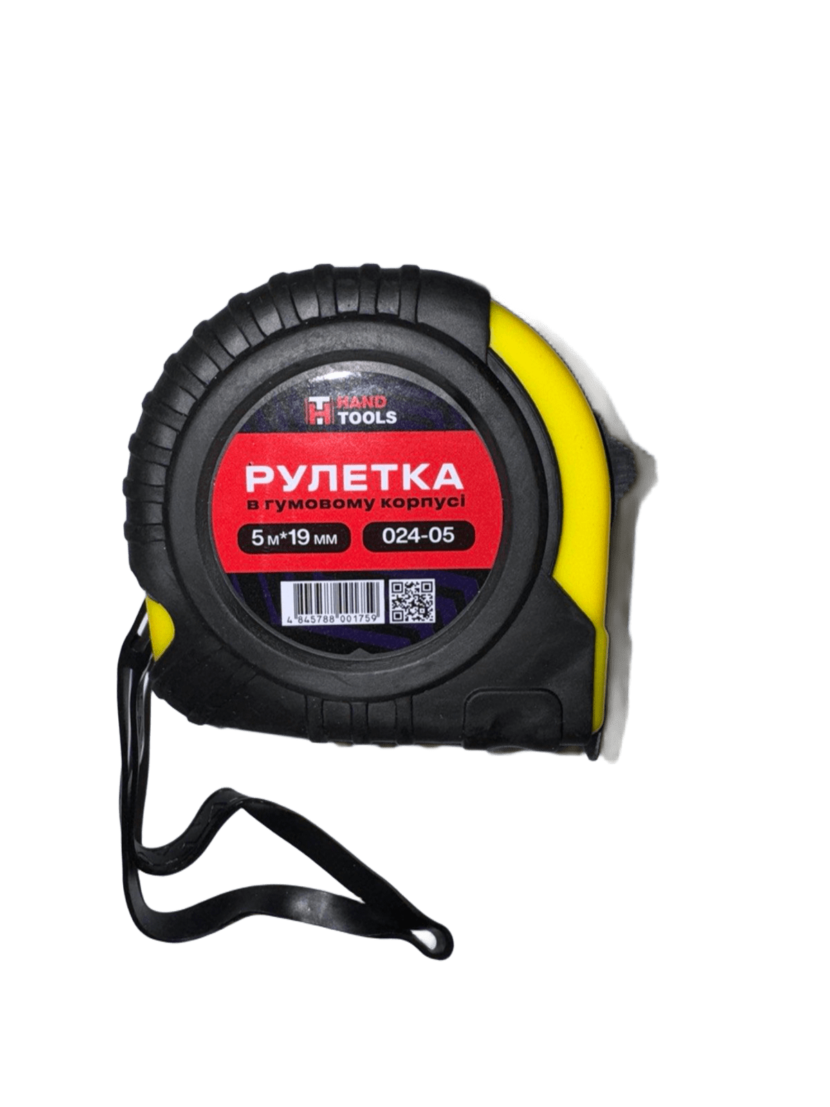 Рулетка в резиновом корпусе 5м*19мм Hand Tools 024-05 — строительные материалы для мастеров и прорабов | Dirom