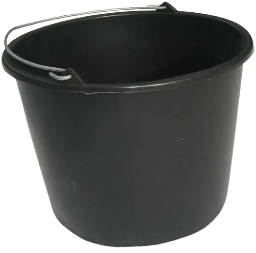 Відро пластмас.будів.12л чорне — будматеріали для майстрів та виконробів | Dirom