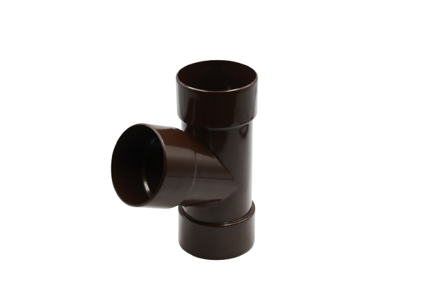 Тройник  67 град коричневый 75мм RAINWAY — строительные материалы для мастеров и прорабов | Dirom