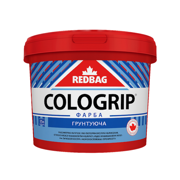 Краска грунтующая COLOGRIP 4.5кг (пал.120шт) — строительные материалы для мастеров и прорабов | Dirom