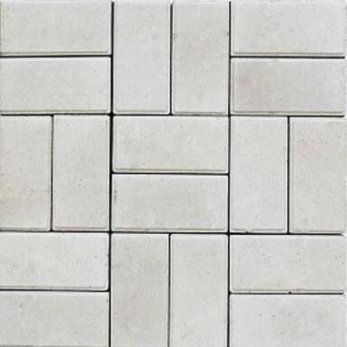 Плитка тротуарная "Кирпич "серая 40*40*4,5 см  (6,25 шт/м2) — строительные материалы для мастеров и прорабов | Dirom