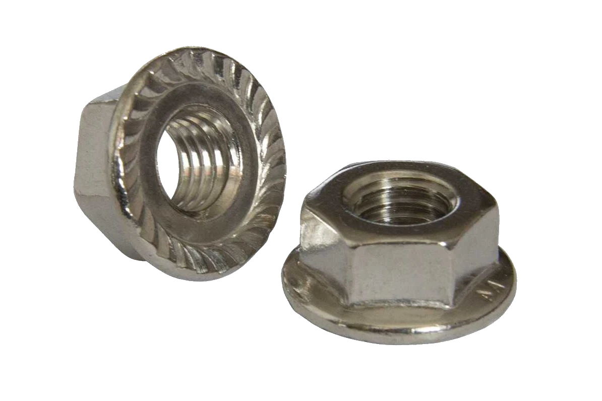 Гайка зубчата з фланцем М5 (DIN 6923 (код 126/2) — строительные материалы для мастеров и прорабов | Dirom