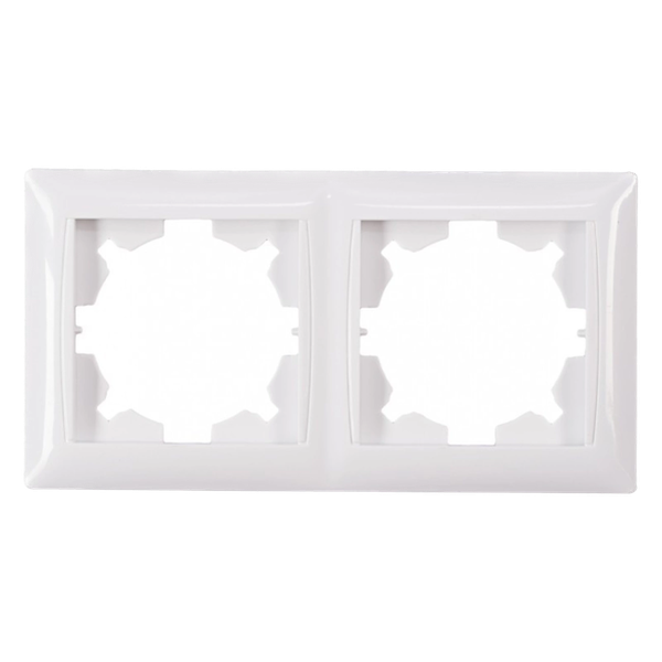 Рамка 2-я горизонтальная PRIMERA (белый) 3022 — строительные материалы для мастеров и прорабов | Dirom