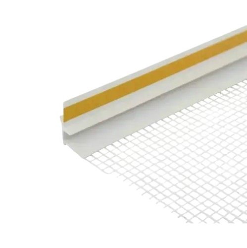 Профиль ПВХ оконный примыкающий THERMOMASTER W-Prof с сеткой 10см  2,5м — строительные материалы для мастеров и прорабов | Dirom