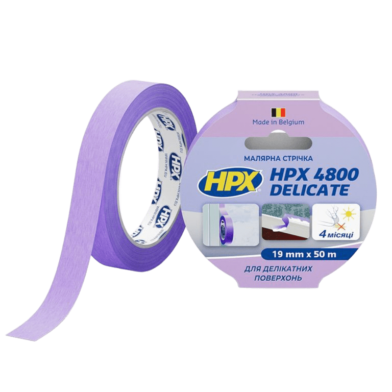 Лента малярная HPX4800 60С PW1950 19 мм х 50 м (фиолет.) — строительные материалы для мастеров и прорабов | Dirom
