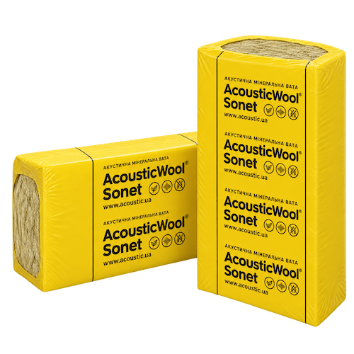 Утеплювач  AcousticWool Sonet 1000x600x50 мм 48 плотн.( 6,0 м2/0,3 м3/уп) — будматеріали для майстрів та виконробів | Dirom