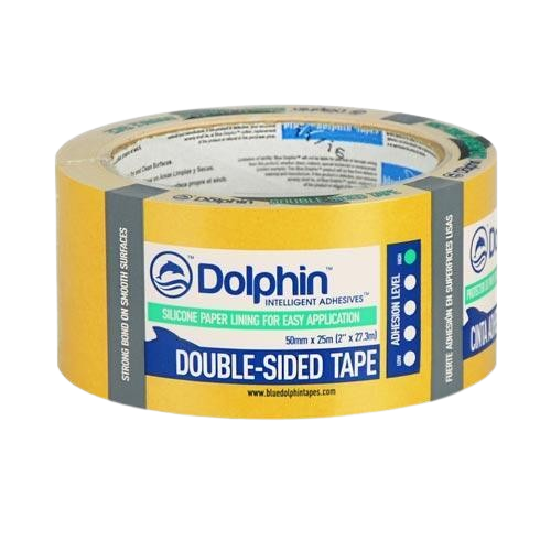 Стрічка клейова Dolphin двостороння 50мм х10 м — будматеріали для майстрів та виконробів | Dirom