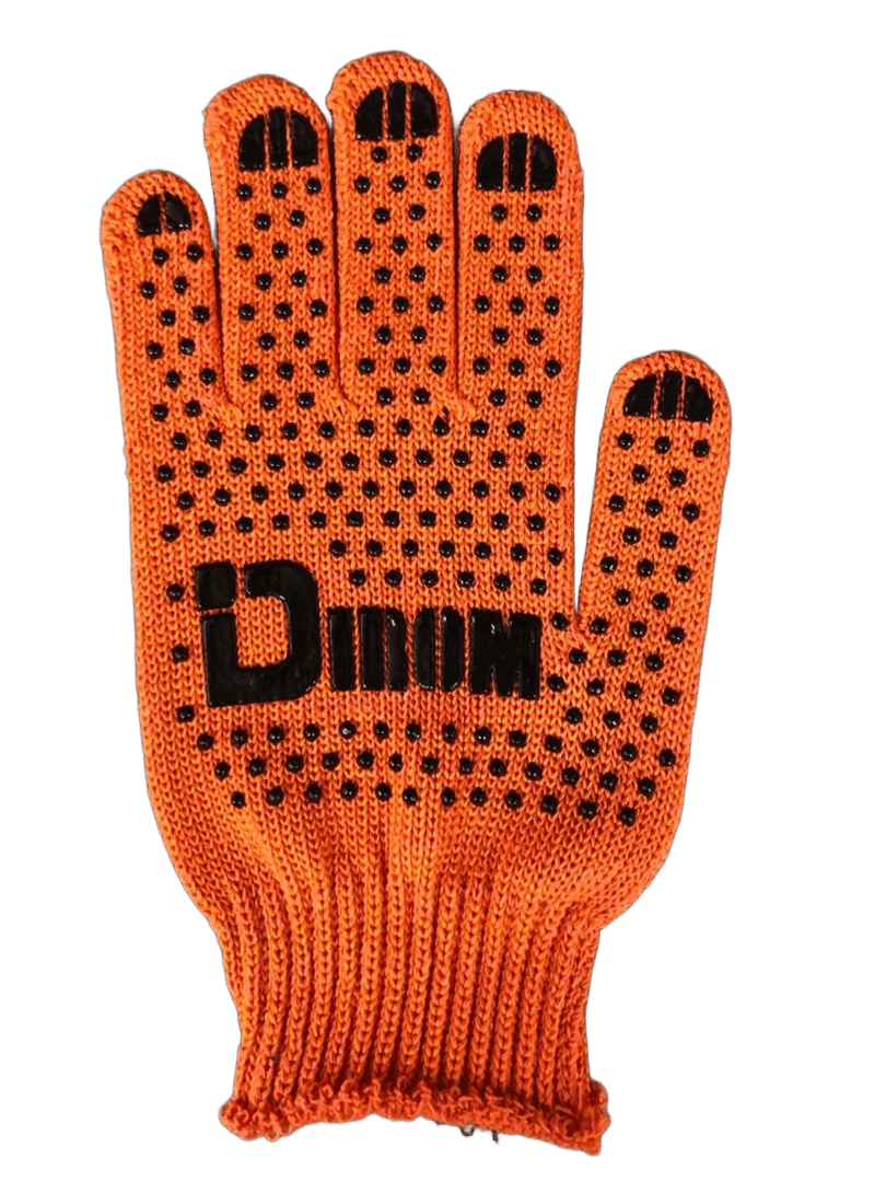 Рукавички трикотажні DIROM 7 клас (помаранч.) — будматеріали для майстрів та виконробів | Dirom