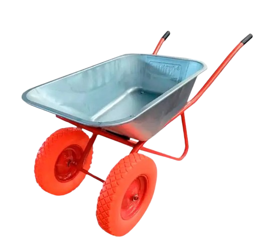 Тачка строительная двухколесная WB6418-1S объем вода/песок 110/200л, грузопод 320кг, вес 16 кг — строительные материалы для мастеров и прорабов | Dirom