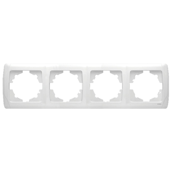 Рамка Viko Karmen 4-постовая бел.571104 — строительные материалы для мастеров и прорабов | Dirom