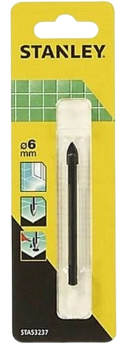 Сверло по керамике STANLEY: Ø = 6 мм STA53237-QZ — строительные материалы для мастеров и прорабов | Dirom