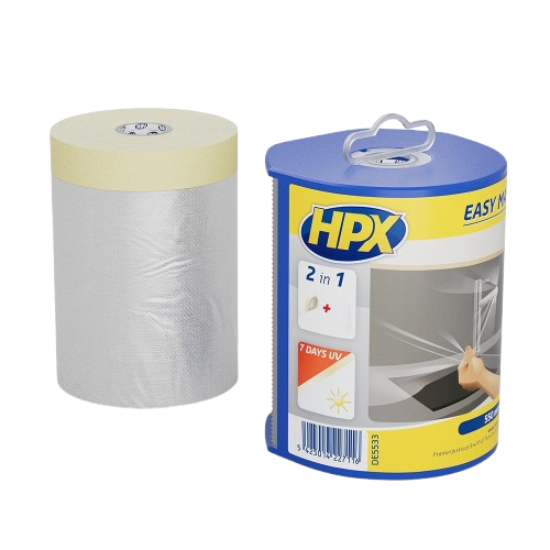 Малярная защитная лента  с пленкой HPX DE5533 550 ммх33 м (диспенсер) (HPX) — строительные материалы для мастеров и прорабов | Dirom