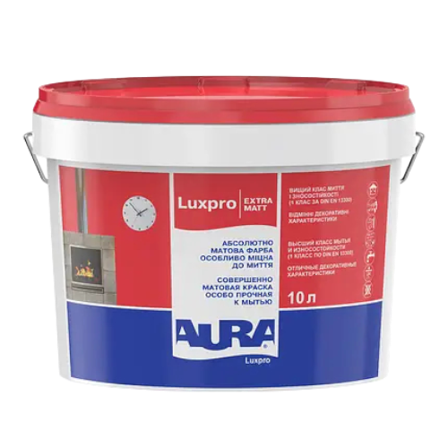 Краска AURA Luxpro Extramatt интерьерная (матовая) (база А), 10 л (РОЗПРОДАЖ) — строительные материалы для мастеров и прорабов | Dirom