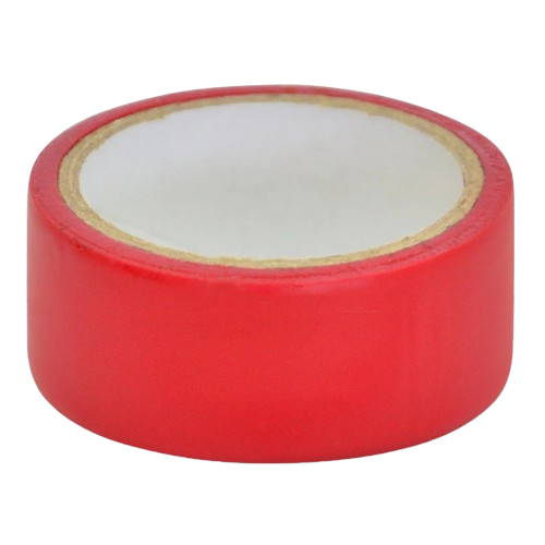 Изолента ПВХ красная 19 мм х 10 м — строительные материалы для мастеров и прорабов | Dirom