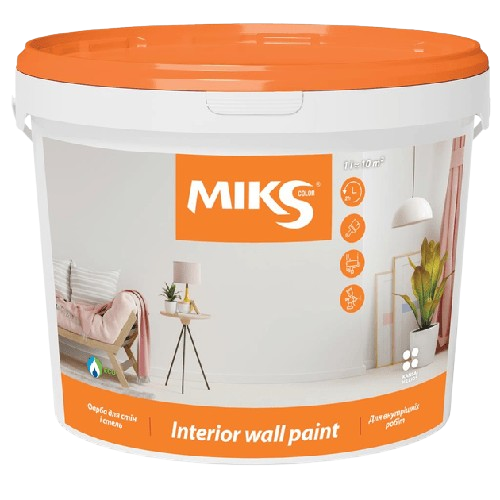 Краска MIKS color для стен и потолка, 4,2 кг — строительные материалы для мастеров и прорабов | Dirom