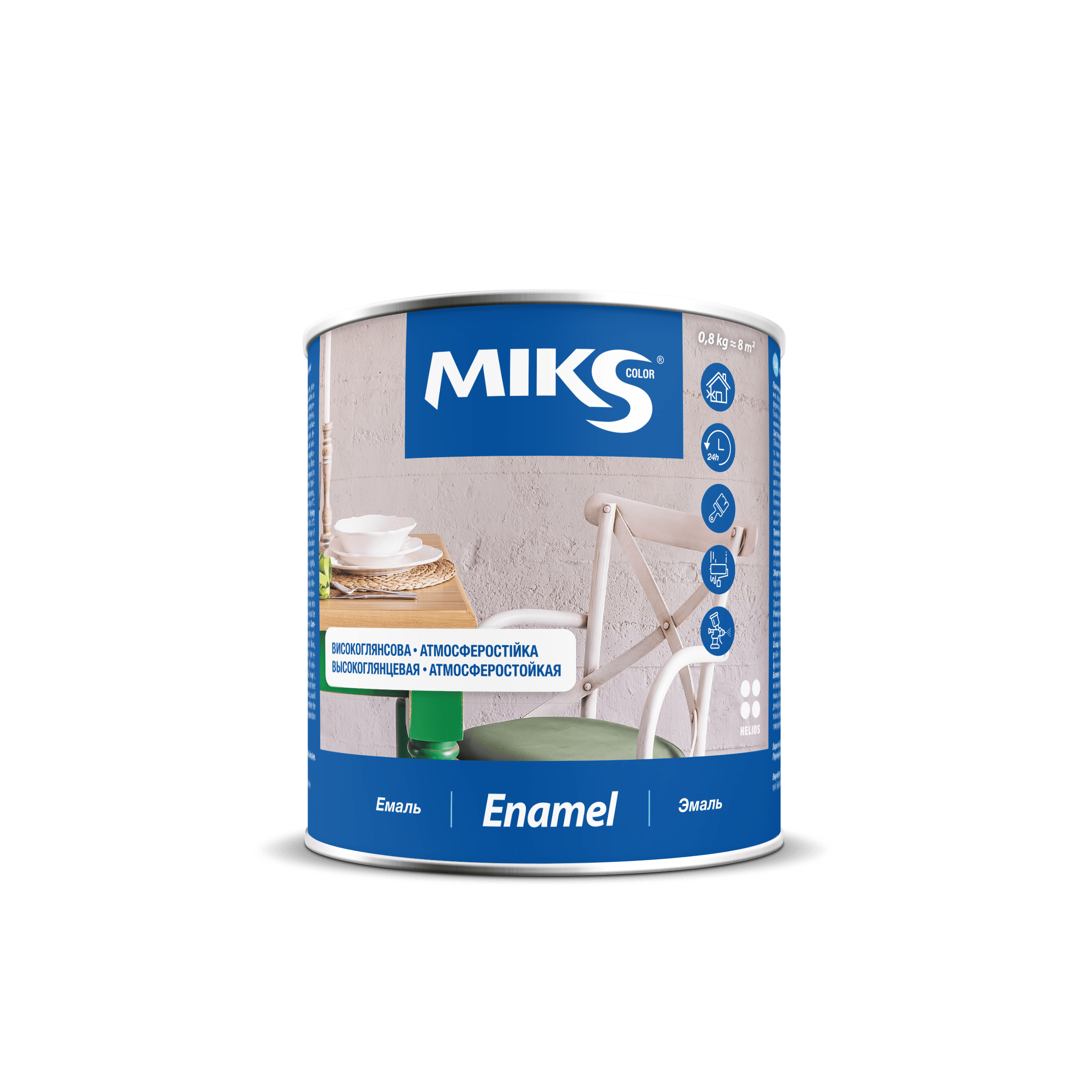 Эмаль МIKS color алкидная (белая), 2,8 кг (Акция) — строительные материалы для мастеров и прорабов | Dirom