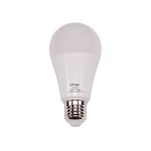 Лампа Luxel светодиодная A60 15W 220V 4000K Е27 065-NE — строительные материалы для мастеров и прорабов | Dirom
