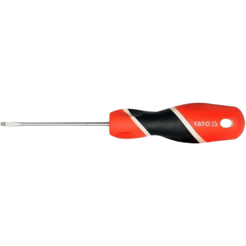 Отвертка YATO: плоский шлиц 3 мм, L = 100 мм YT-25902 — строительные материалы для мастеров и прорабов | Dirom