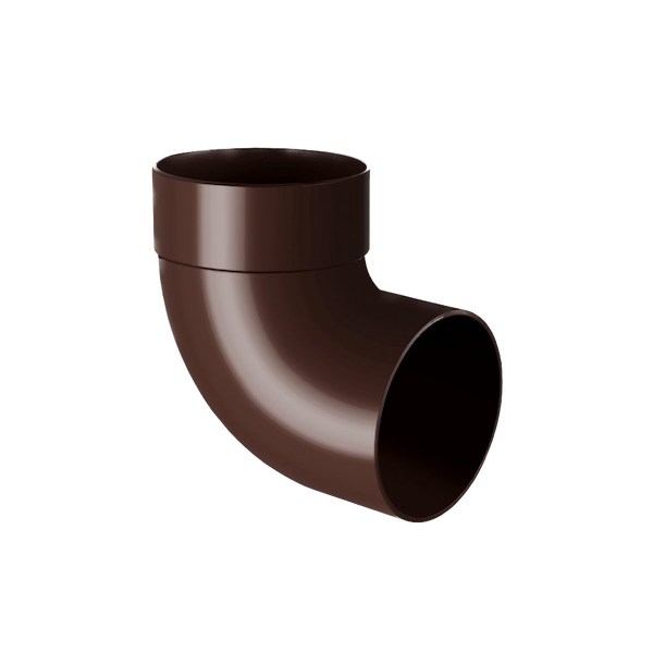 Отвод трубы двухмуфтовый 67град. коричневый D100мм RAINWAY — строительные материалы для мастеров и прорабов | Dirom